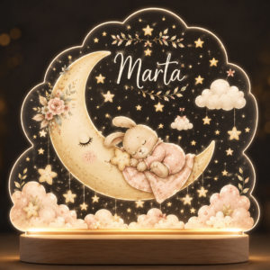 Lámpara infantil personalizada en metacrilato.